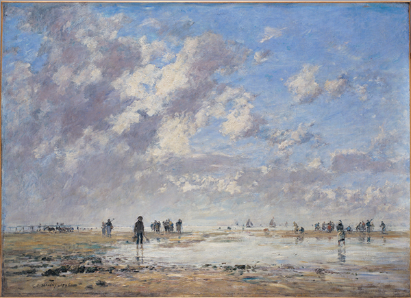 Eugène Boudin, Marée basse à Étaples, 1886, huile sur toile, 79 × 109 cm. Bordeaux, musée des Beaux-Arts © Musée des Beaux-Arts de Bordeaux / L. Gauthier