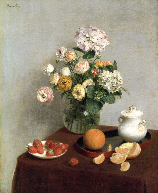 夏の花と果物 1866油彩　 ⒸToledo Museum of Art