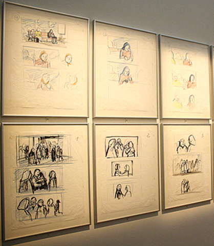 女性の移民マルジャン・サトラピの原画。