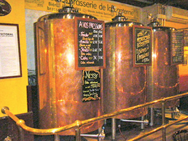 La Lanterneのビールのタンク