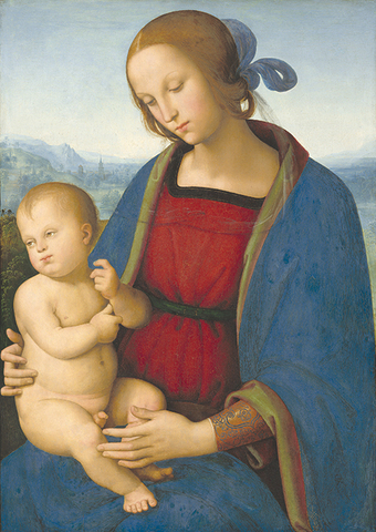 Le Pérugin, Pietro Vannucci, dit.  Vierge  à  l’Enfant  © Courtesy National Gallery of  Art, Washington