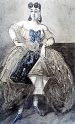 コンスタンタン・ギース【流行のドレスを着た婦人】、希少な画集画