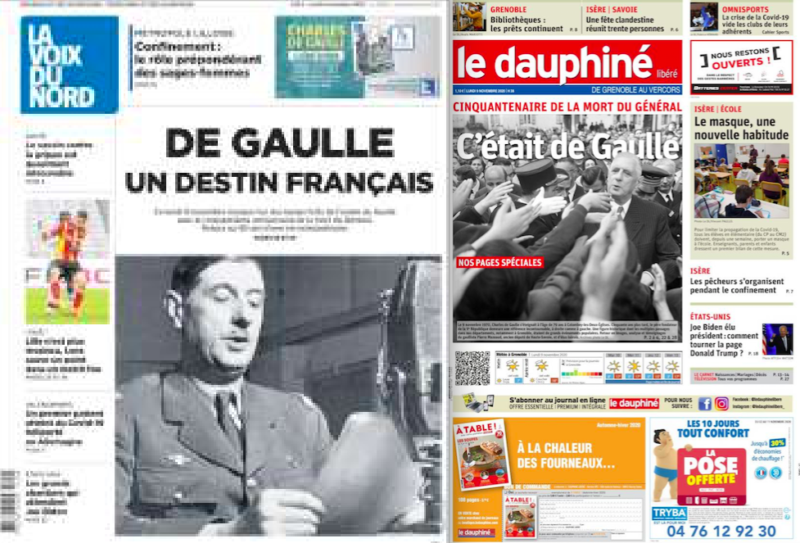 ド ゴール元大統領 没後50年 Ovni オヴニー パリの新聞